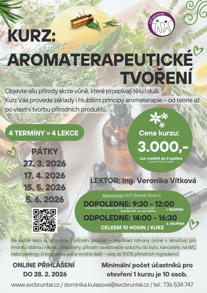 Kurz: aromaterapeutické tvoření - DOPOLEDNÍ SKUPINA