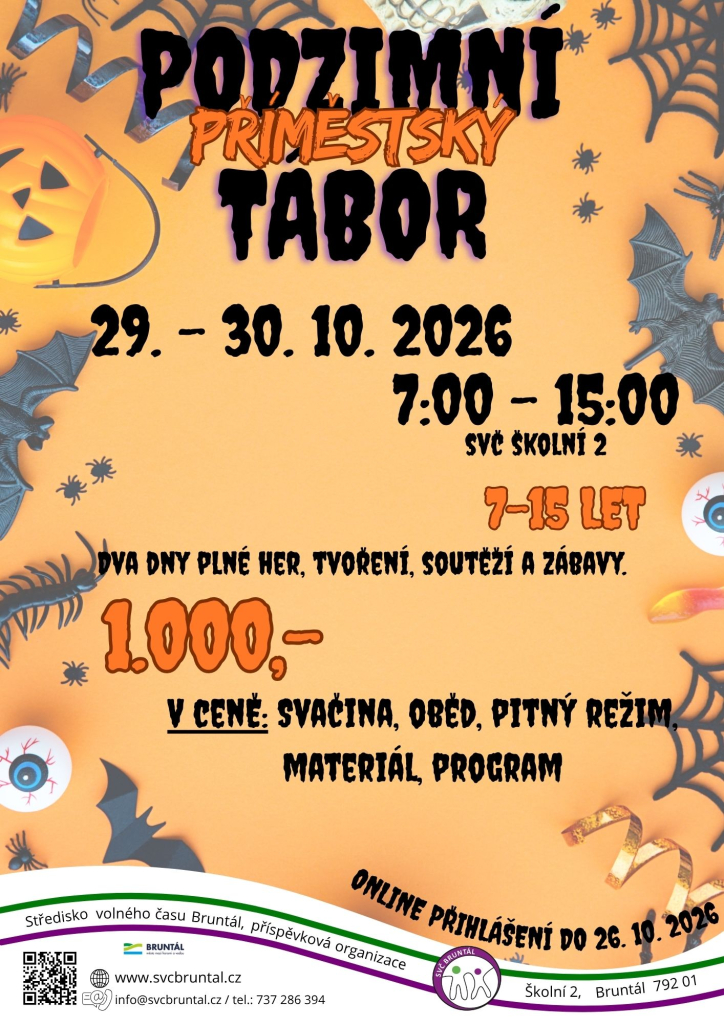 Podzimní příměstský tábor - dvoudenní